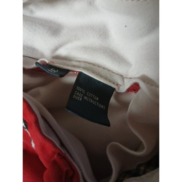 Polo Ralph Lauren Red Chino Shorts embroidered schnauzer dog print Size 33 - Picture 8 of 12
